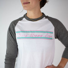 Load image into Gallery viewer, FLEO Baseball Tee - Grey and White
