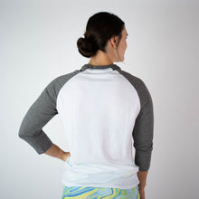 Load image into Gallery viewer, FLEO Baseball Tee - Grey and White
